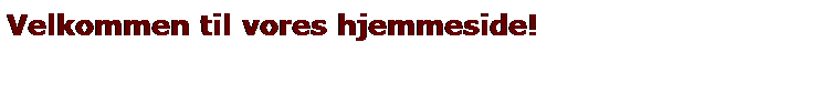Text Box: Velkommen til vores hjemmeside!
